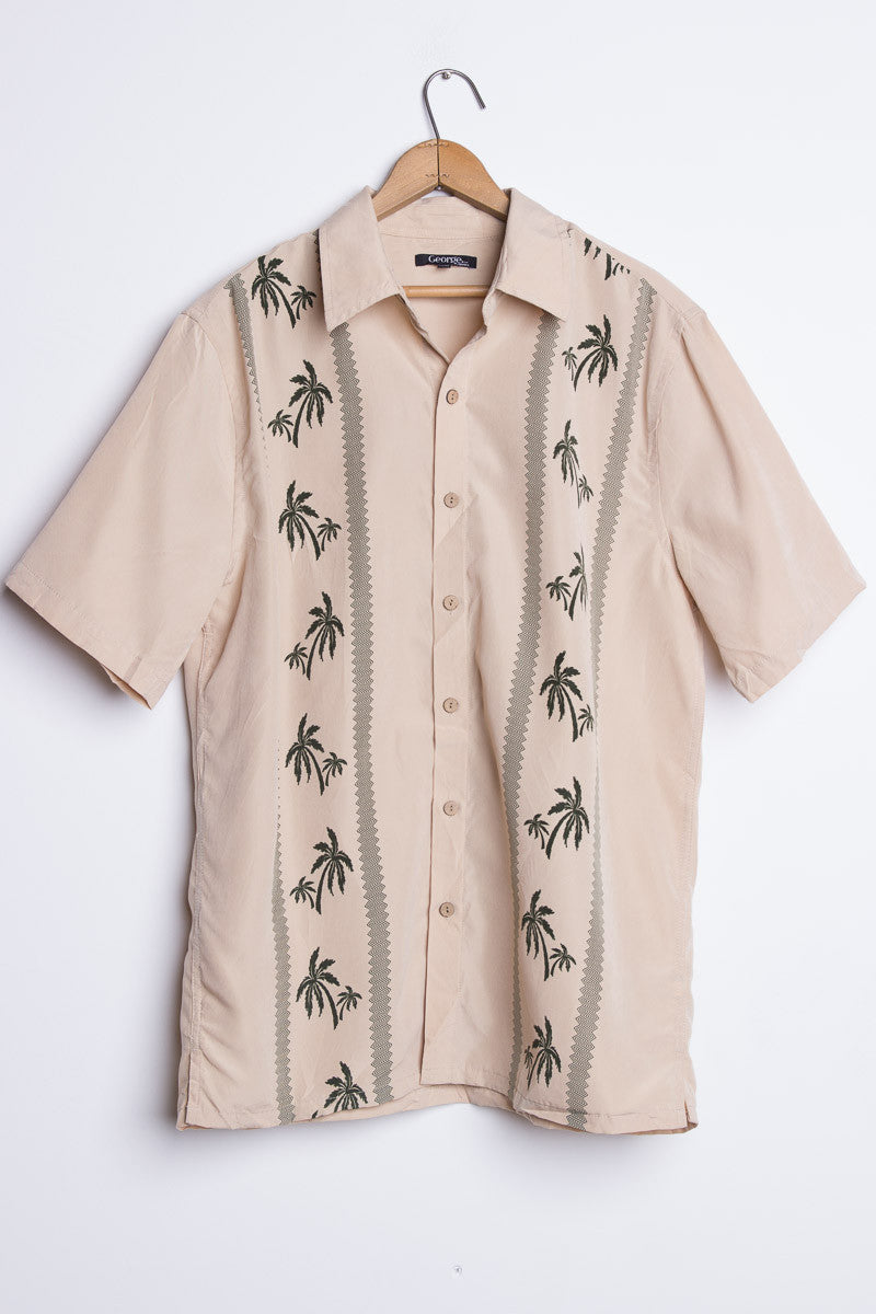 Tan Bowling Stripe Vintage Hawaiian