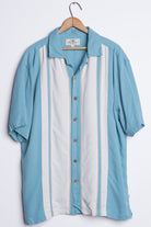 Blue Bowling Stripe Vintage Hawaiian