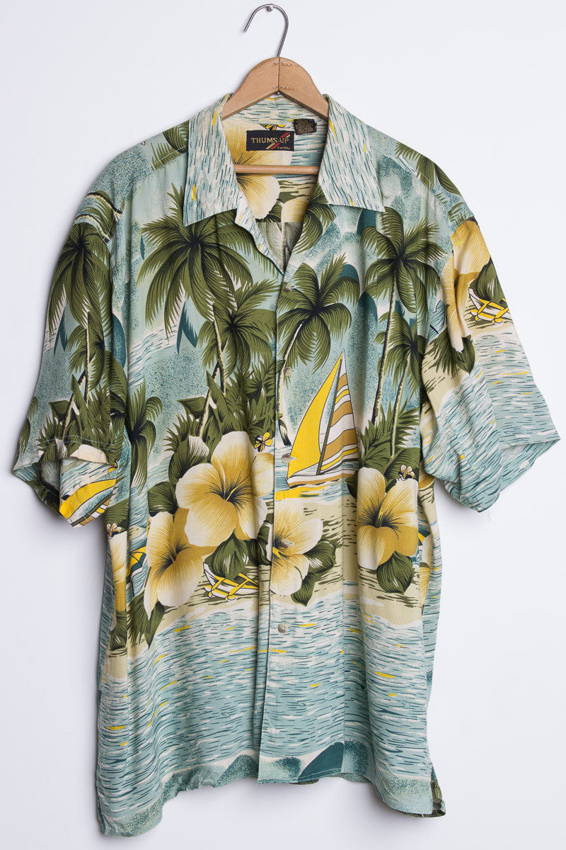 Beach Scene Vintage Hawaiian 5