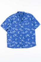 Blue Patterned Vintage Hawaiian