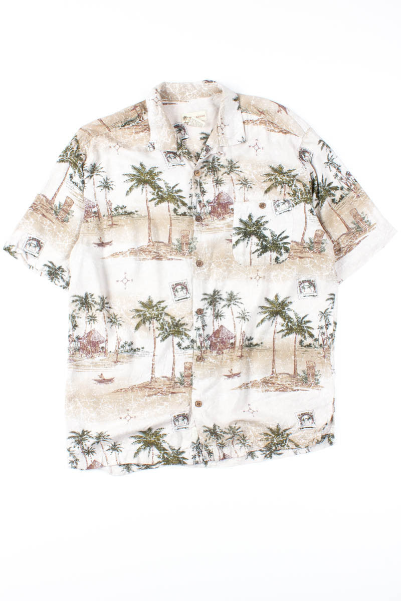 Brown Wash Vintage Hawaiian