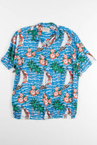 Sailboat Hibiscus Vintage Hawaiian