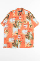 Orange Flowers Vintage Hawaiian 1