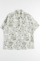 Grey Beach Scene Vintage Hawaiian