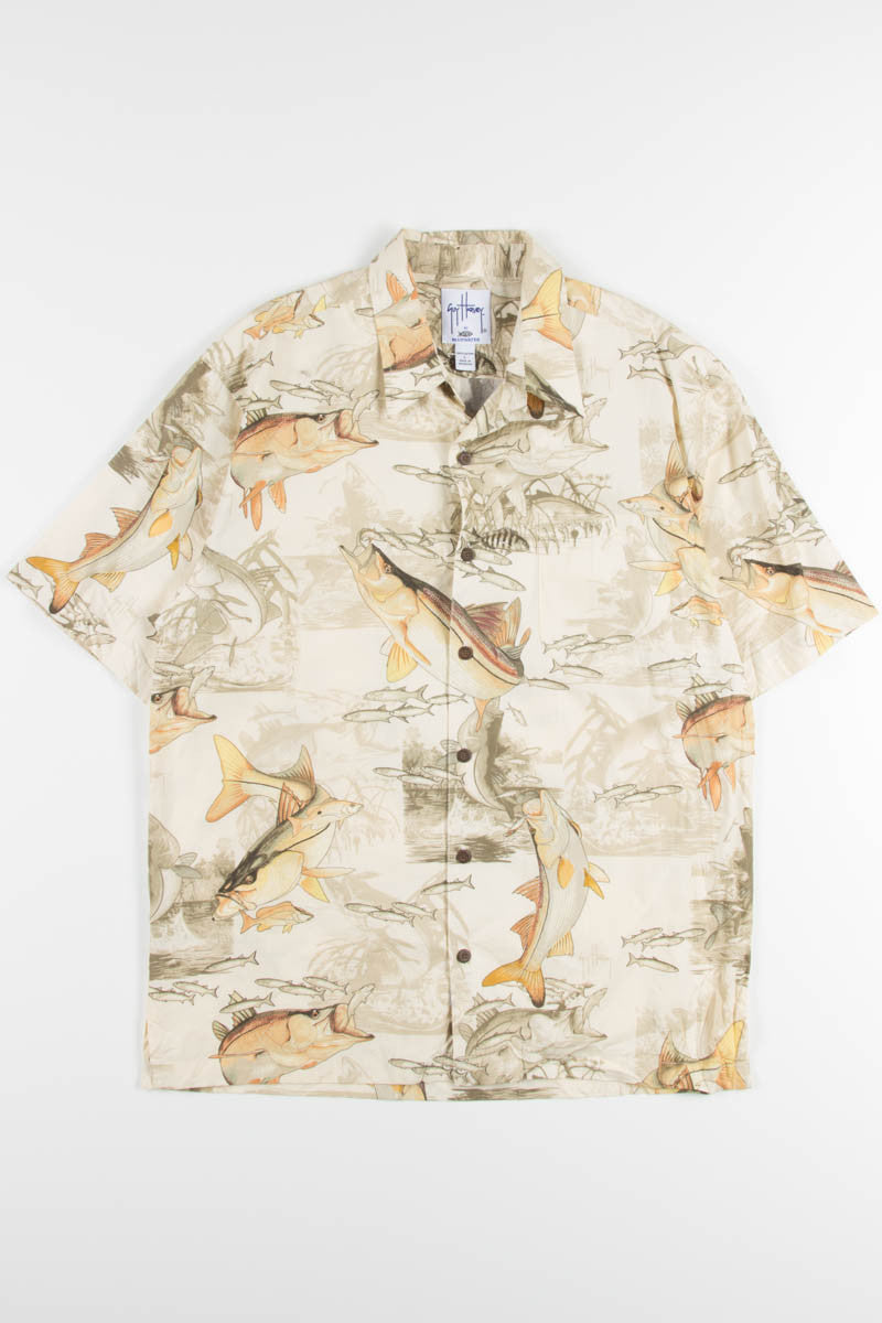 Freshwater Fish Vintage Button Up Shirt