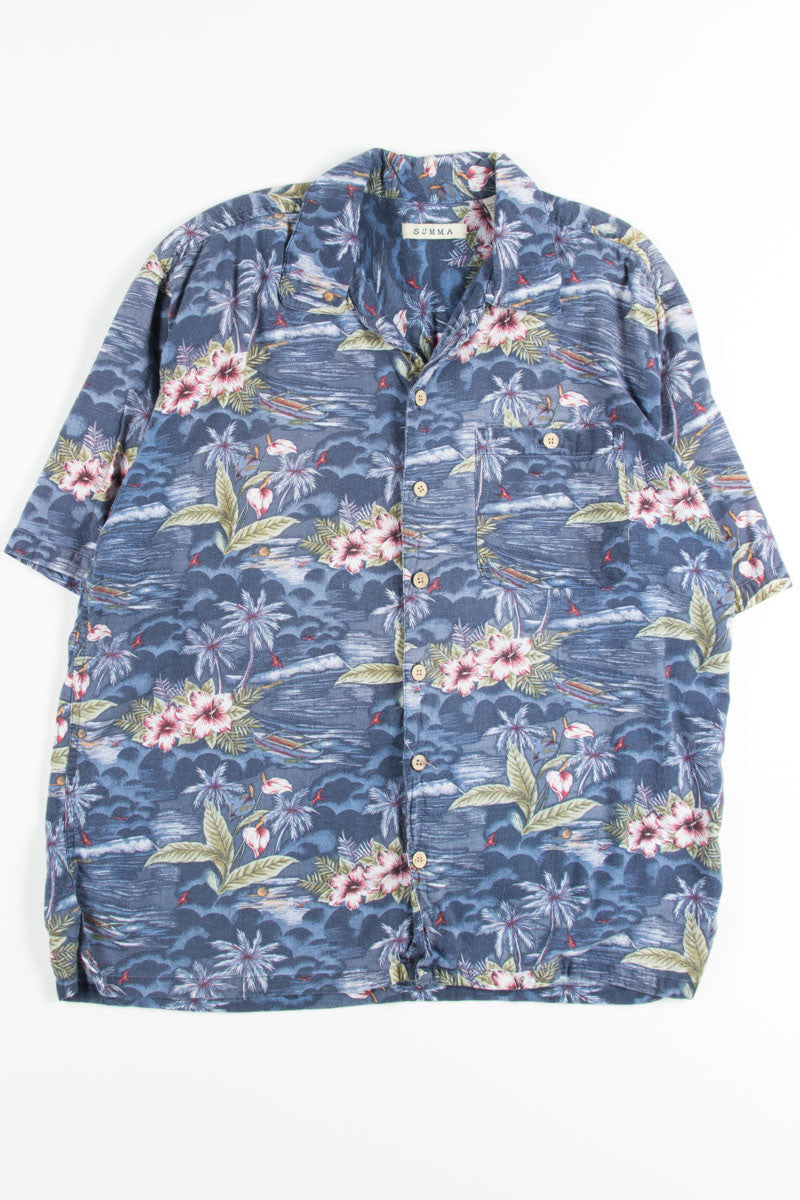 Blue Clouds Vintage Hawaiian