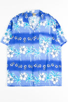 Blue Floral Vintge Hawaiian