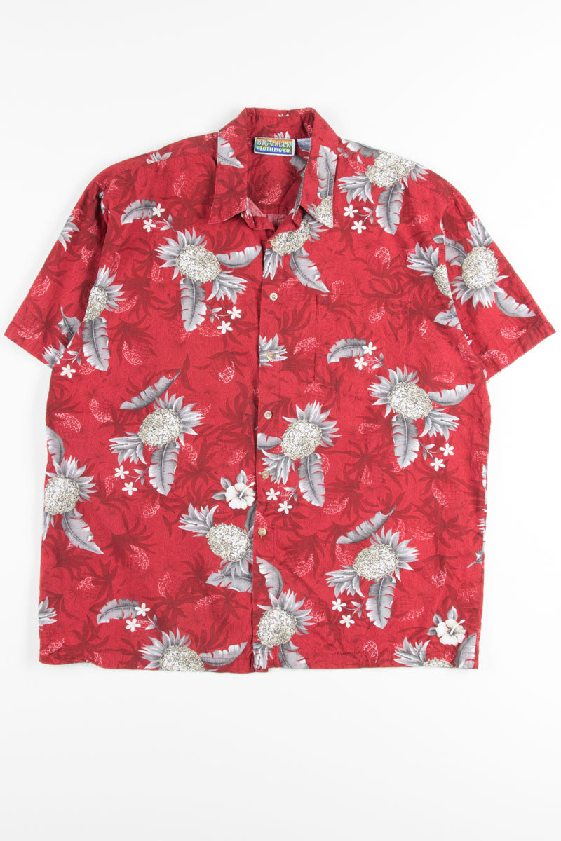 Red Pineapples Vintage Hawaiian 2