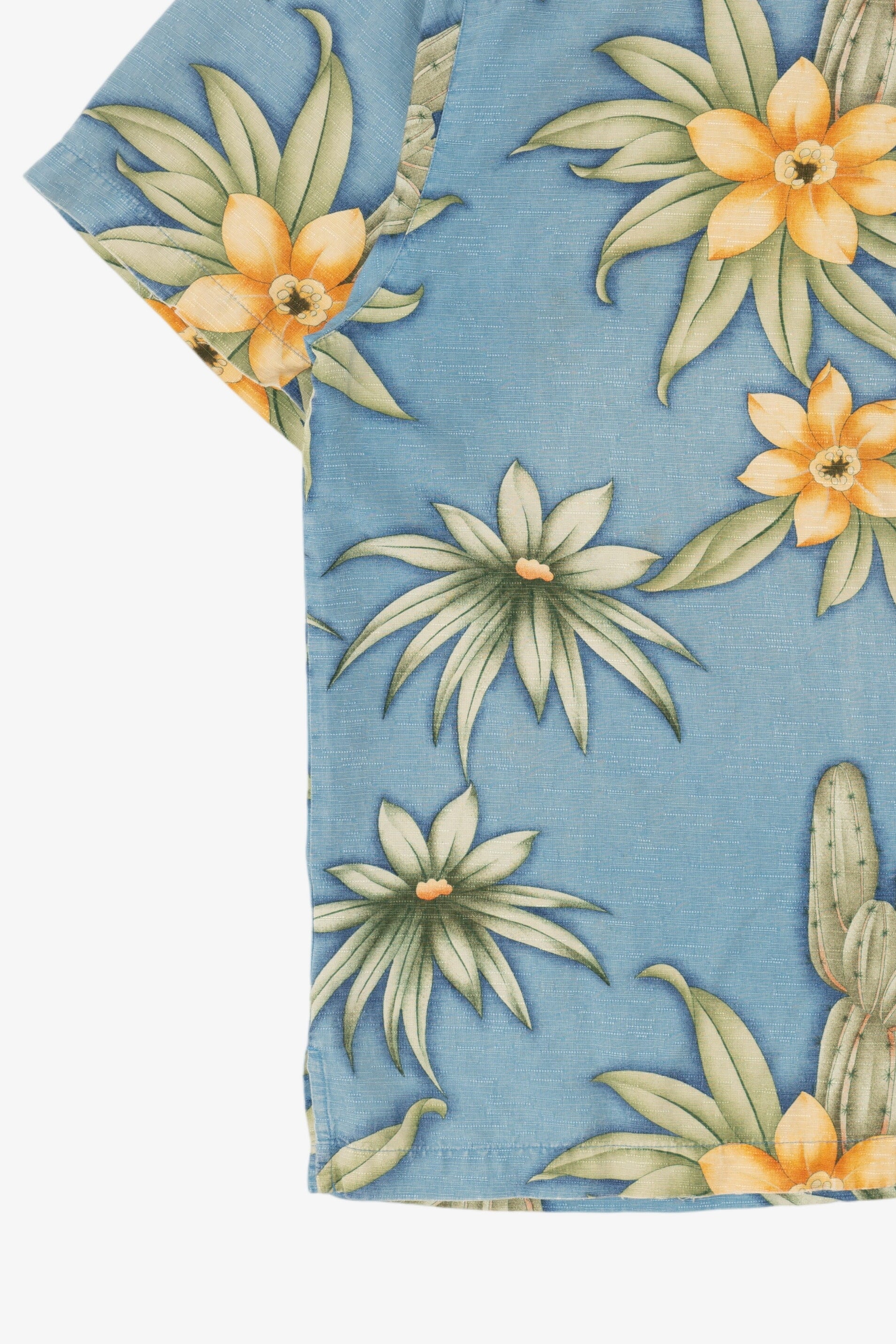Vintage Light Blue Montego Mon' Silk Hawaiian Button Up Shirt (1990s)