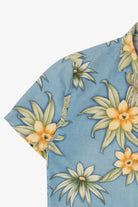 Vintage Light Blue Montego Mon' Silk Hawaiian Button Up Shirt (1990s)