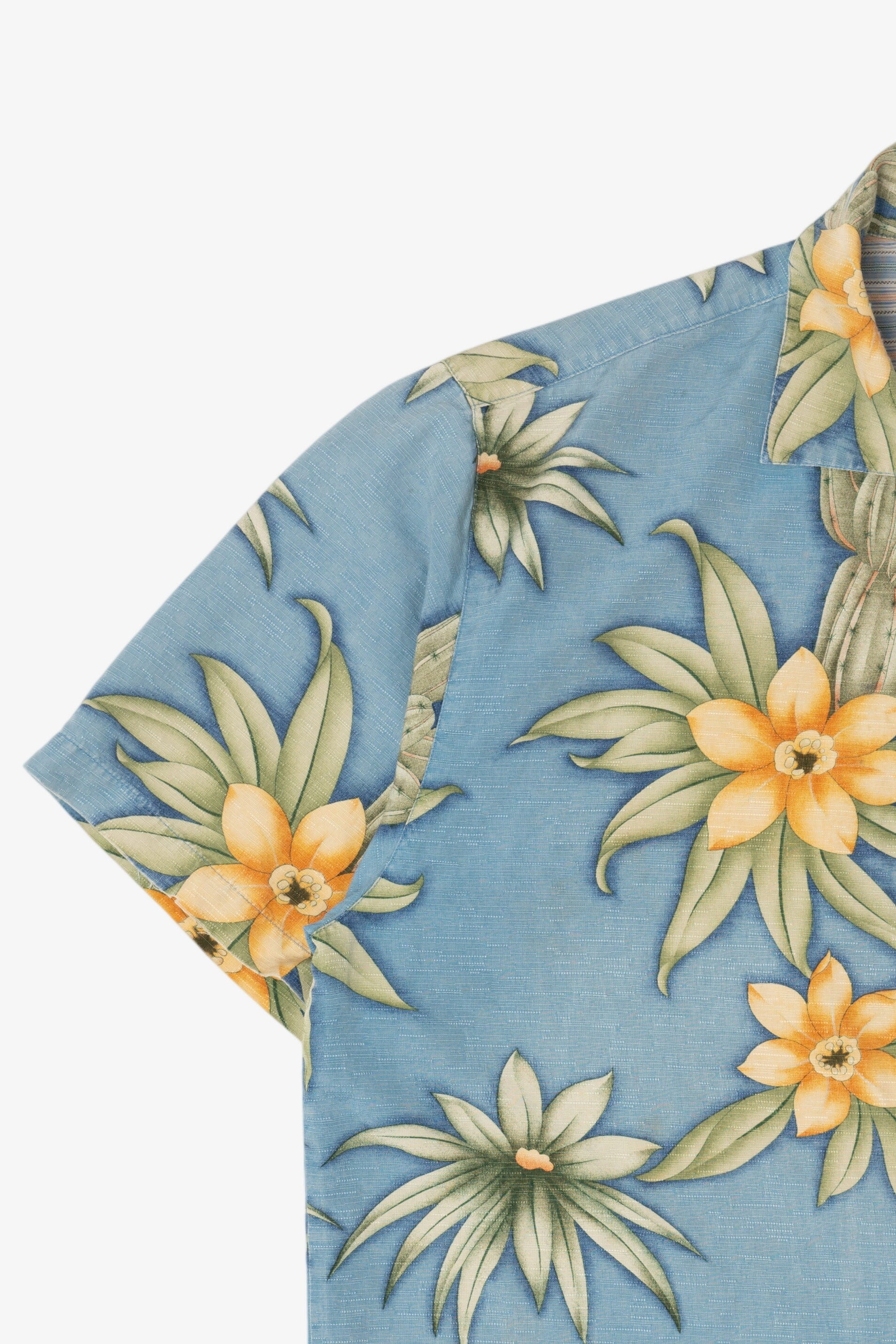 Vintage Light Blue Montego Mon' Silk Hawaiian Button Up Shirt (1990s)