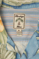 Vintage Light Blue Montego Mon' Silk Hawaiian Button Up Shirt (1990s)