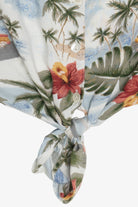 Vintage Sleeveless Hawaiian Cropped Tie Top (1990s)