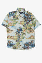 Light Blue Southern Tide Reyn Spooner Hawaiian Button Up Shirt (2010s)