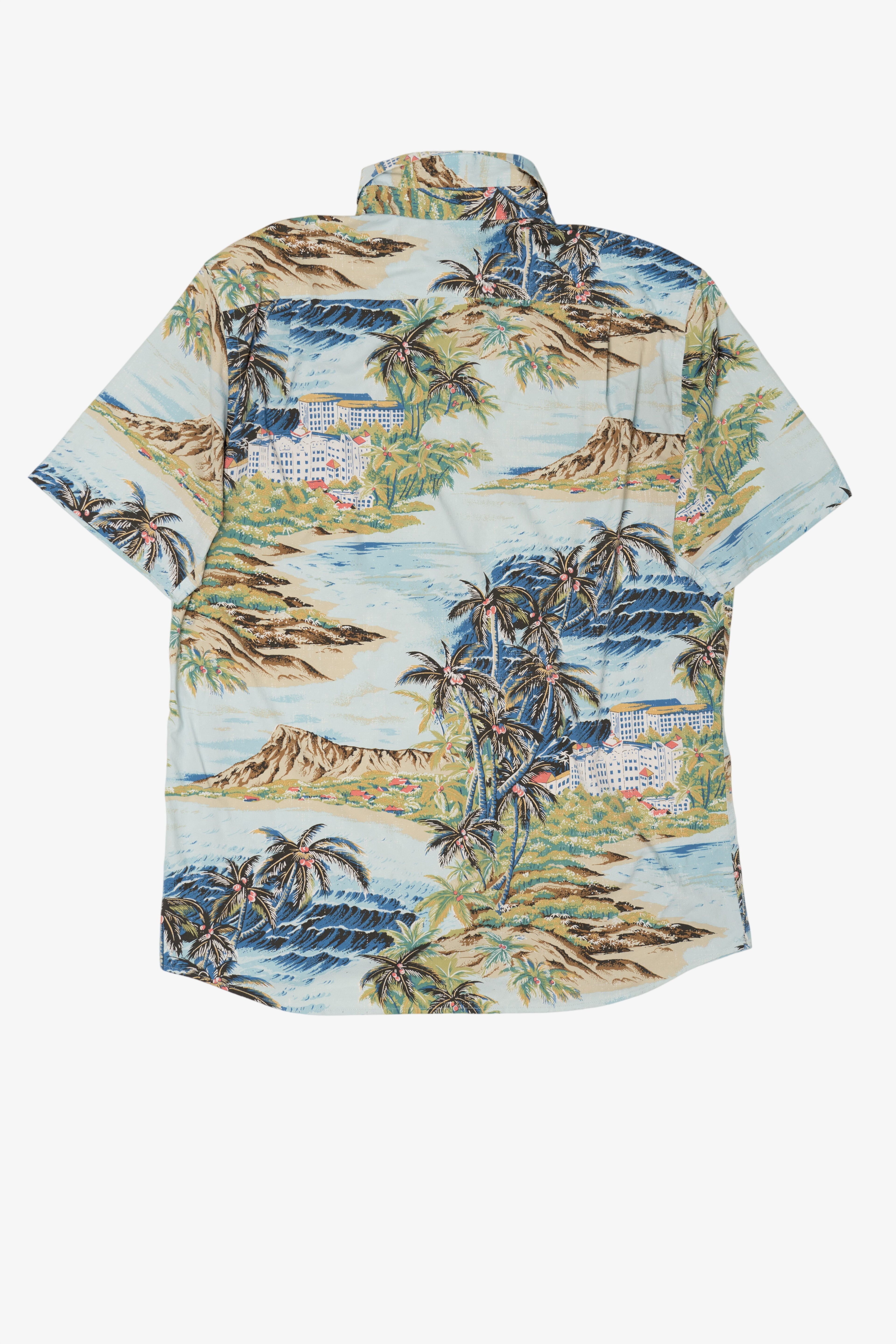 Light Blue Southern Tide Reyn Spooner Hawaiian Button Up Shirt (2010s)