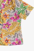 Vintage Notations Silky Button Up Hawaiian Shirt (1990s)