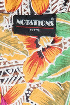 Vintage Notations Silky Button Up Hawaiian Shirt (1990s)