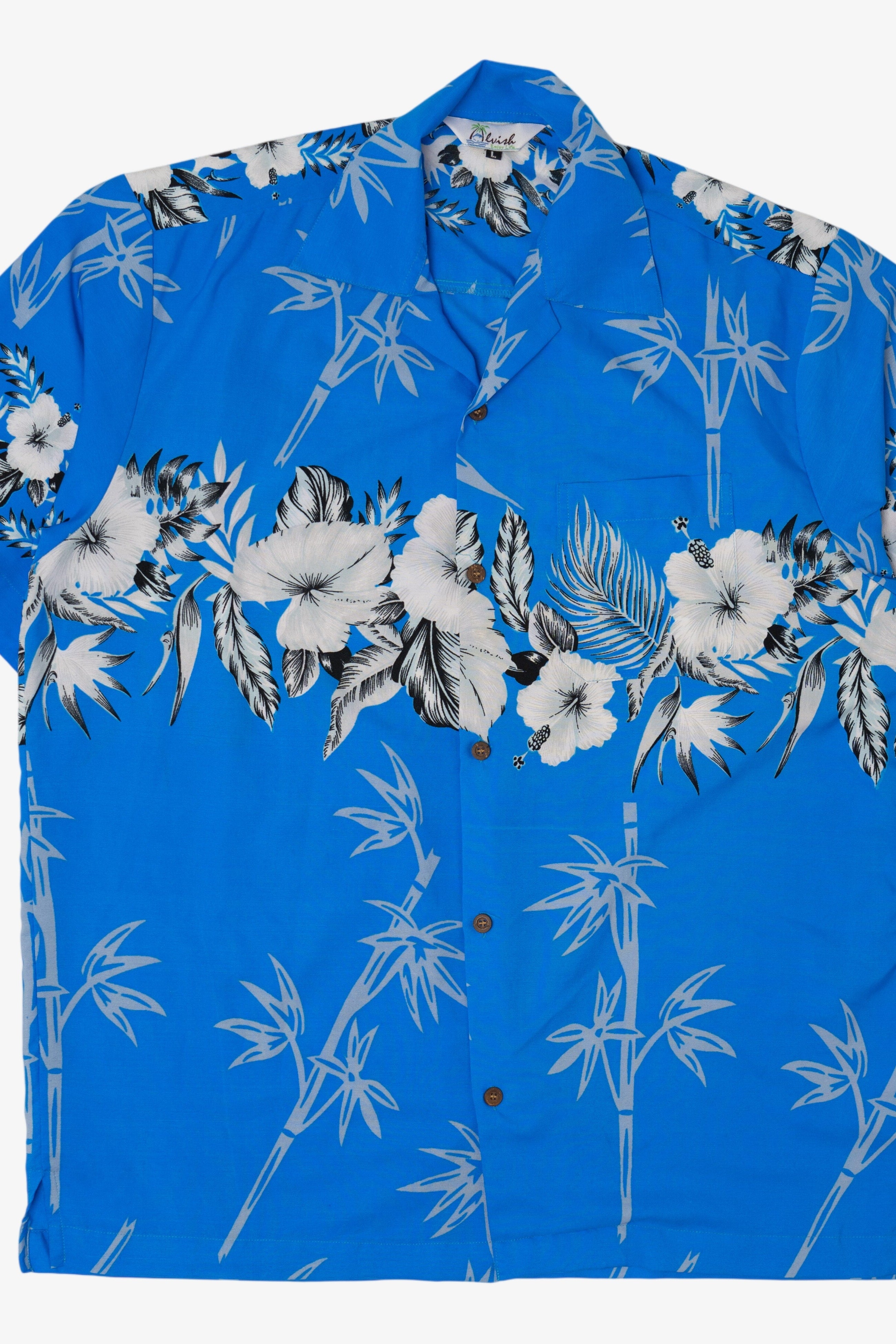 Blue Alvish Hawaiian Button Up Shirt
