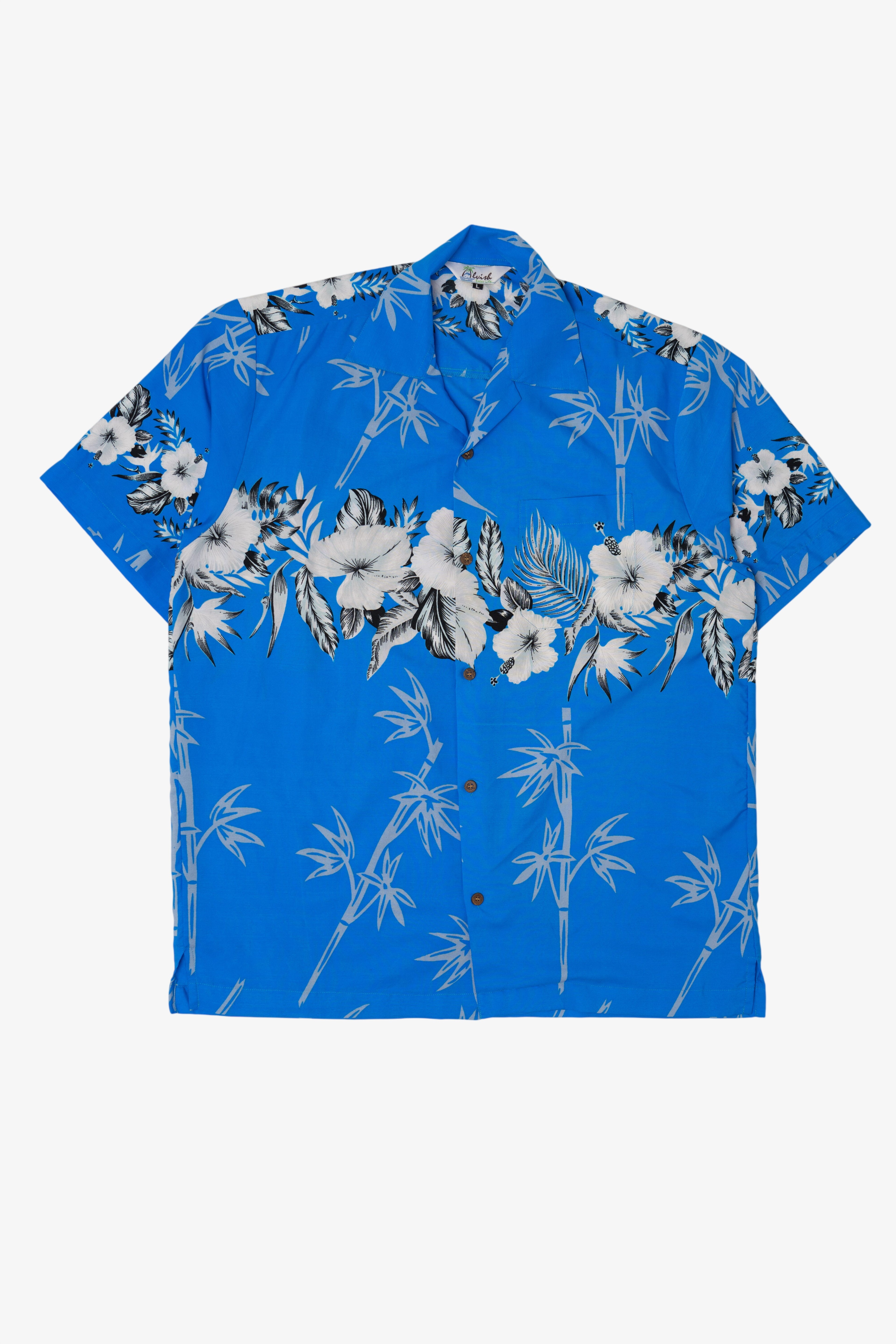 Blue Alvish Hawaiian Button Up Shirt