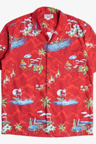 Santa & Reindeer Hawaiian Button Up Shirt (2010s)