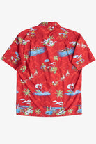 Santa & Reindeer Hawaiian Button Up Shirt (2010s)