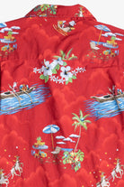 Santa & Reindeer Hawaiian Button Up Shirt (2010s)