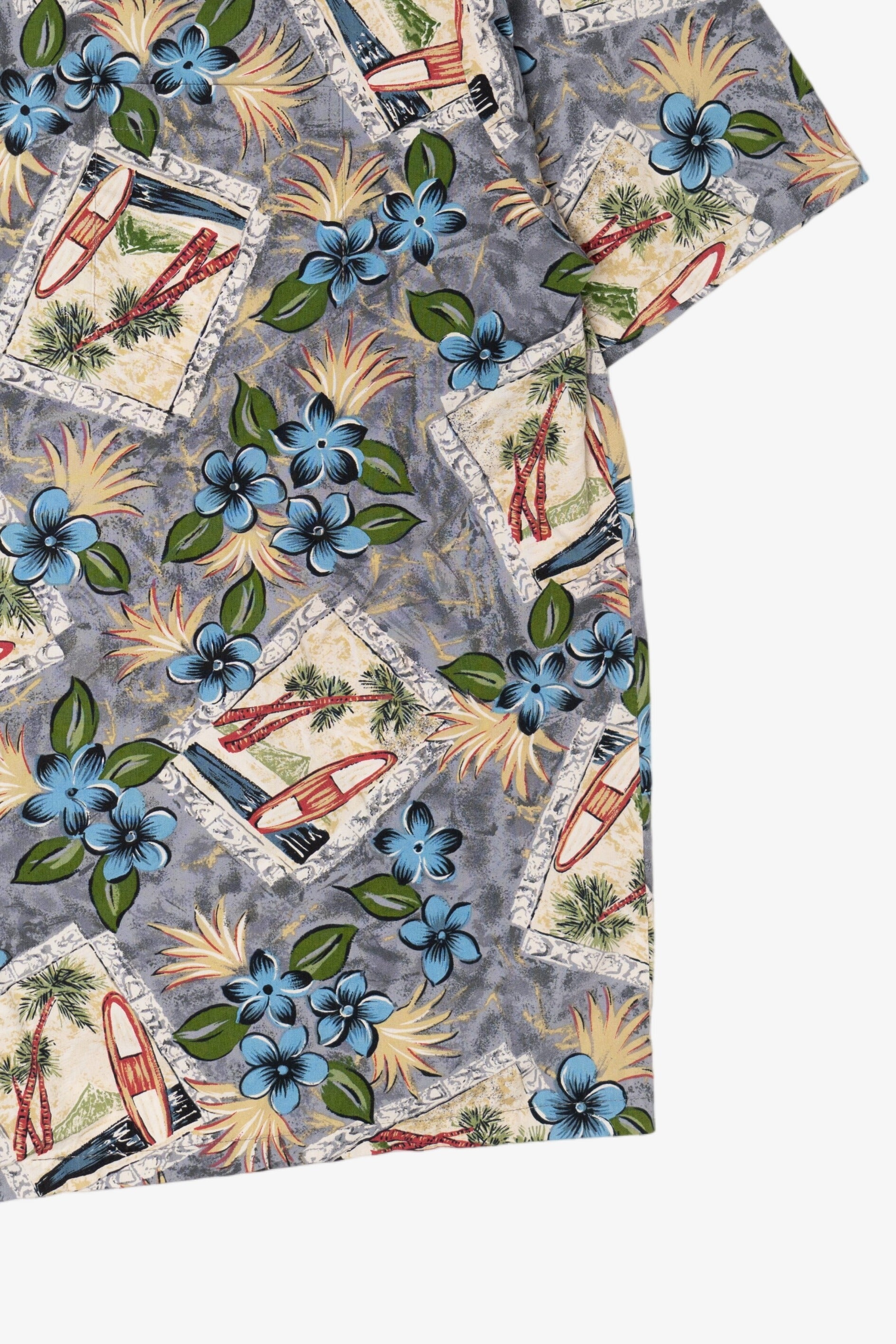 Vintage Blue Hawaii Button Up Hawaiian Shirt (1990s)