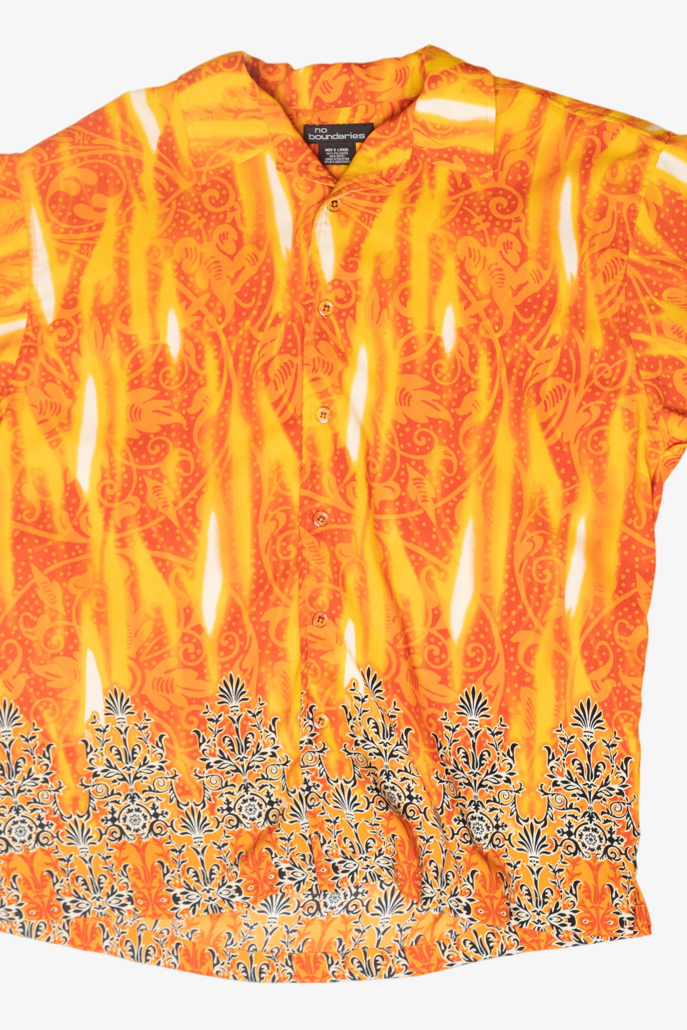 Vintage No Boundaries Ornamental Hawaiian Shirt (2000s)