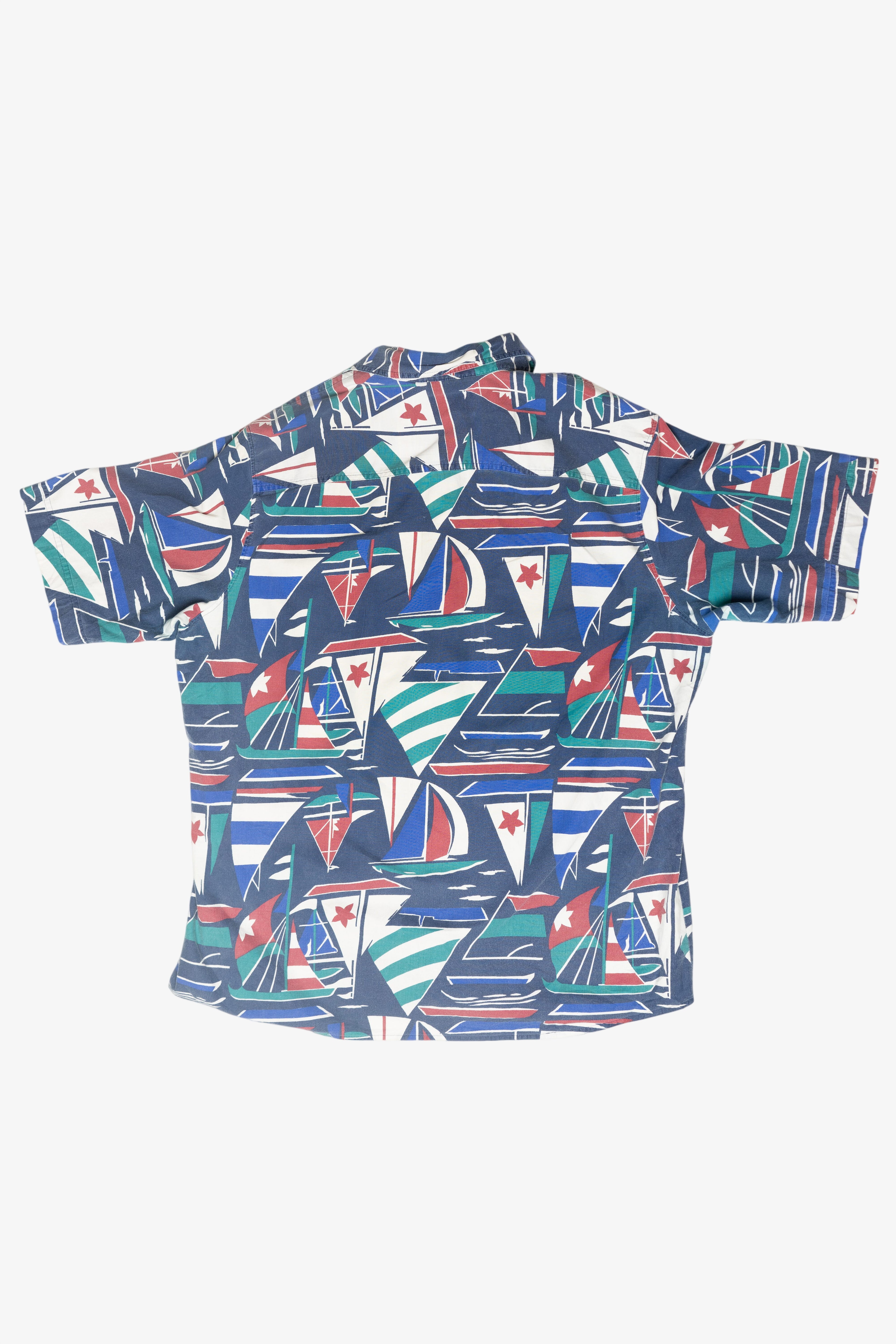 Vintage Impact Sailboats Hawaiian Shirt (1980s)