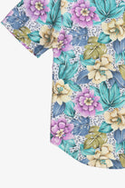 Vintage Floral Leopard Print Cotton Hawaiian Button Up (1980s)