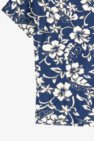 Vintage Hilo Hattie Navy Hibiscus Hawaiian Button Up Shirt (2000s)