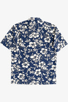 Vintage Hilo Hattie Navy Hibiscus Hawaiian Button Up Shirt (2000s)