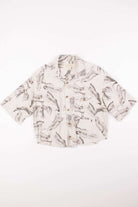 Vintage Cropped Island Republic Hawaiian Shirt