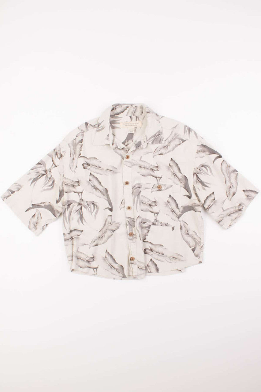 Vintage Cropped Island Republic Hawaiian Shirt