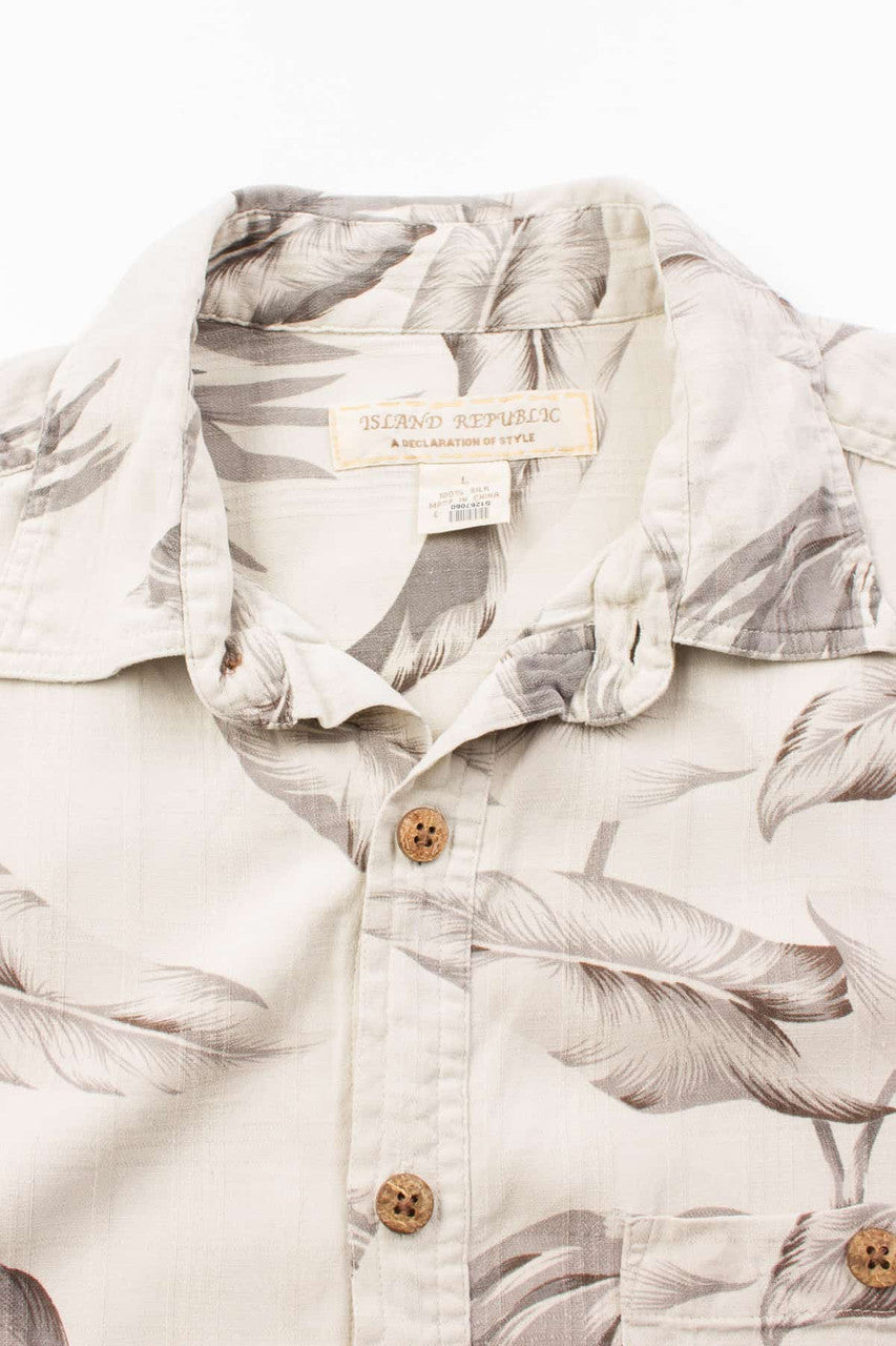 Vintage Cropped Island Republic Hawaiian Shirt