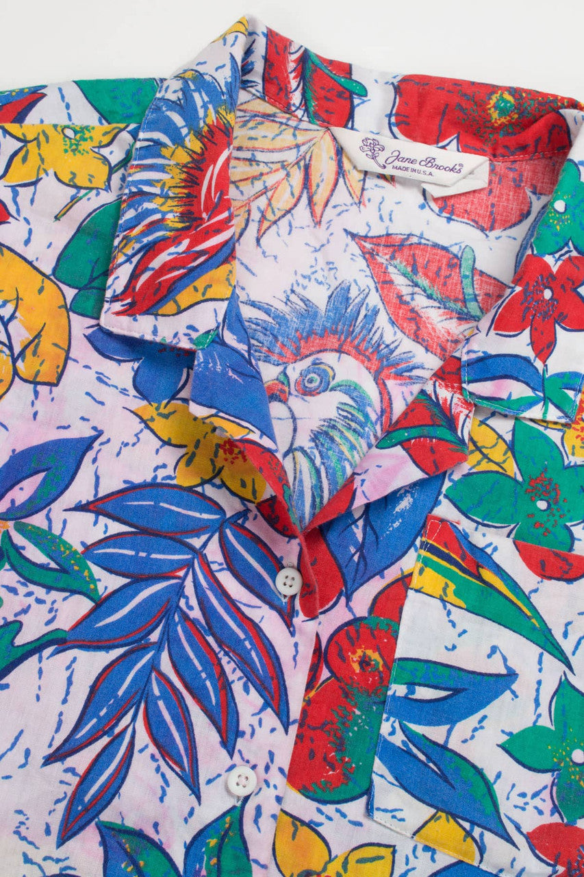 Vintage Tropical Birds Hawaiian Shirt 1979