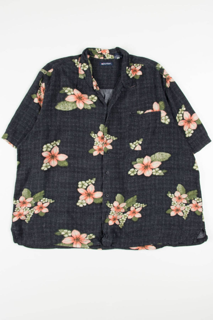 Vintage Floral Hawaiian Shirt 1981