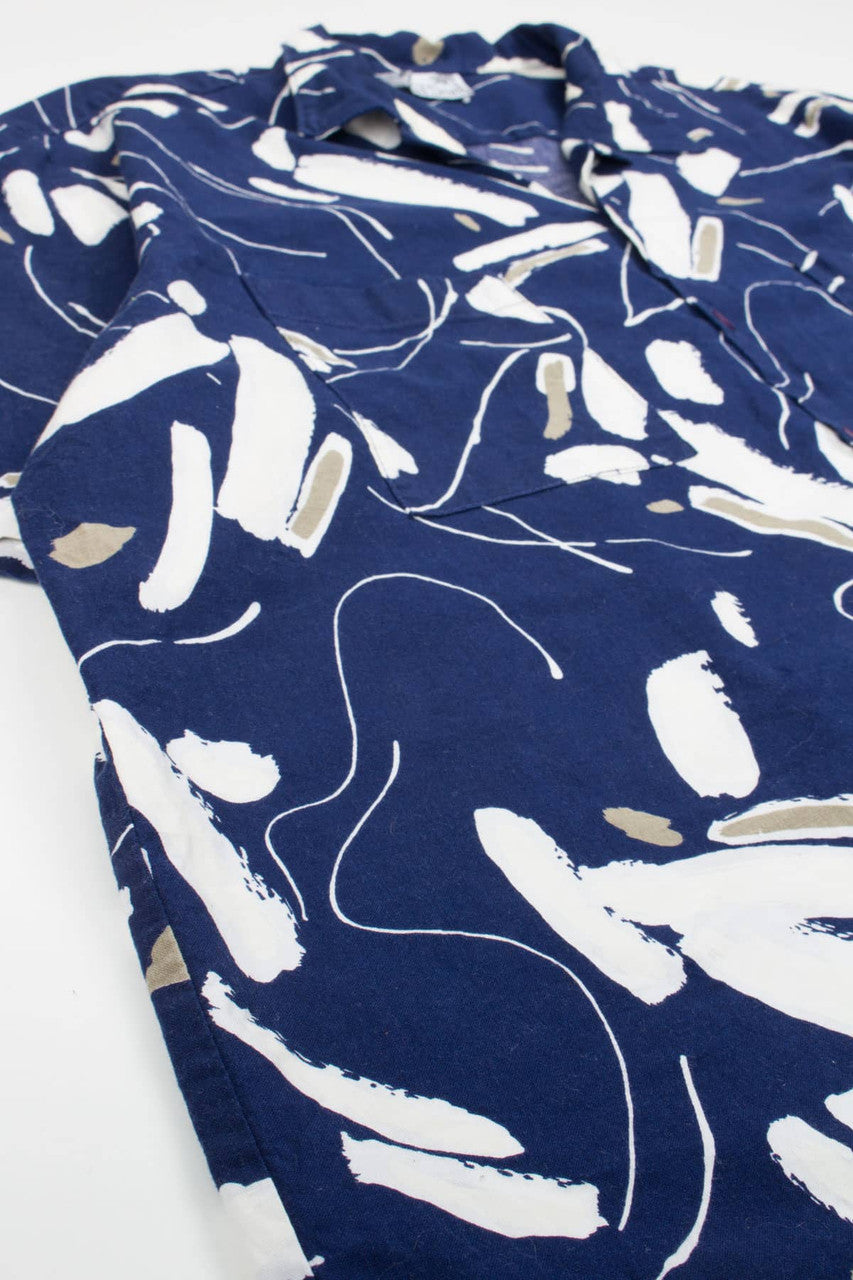 Vintage Paint Strokes Hawaiian Shirt 1993