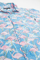 Vintage Flamingo Hawaiian Button Up Shirt 2002