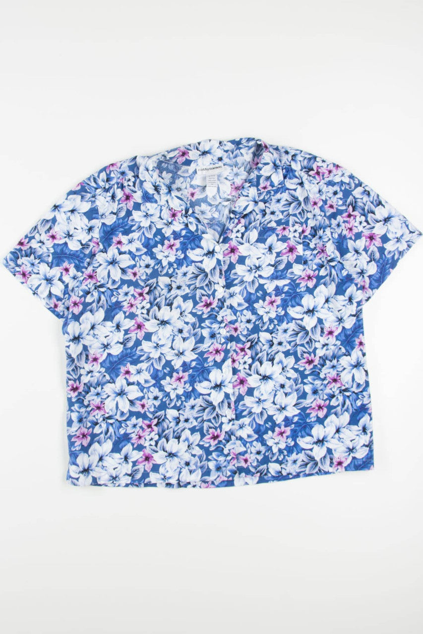 Women's Blue Hawaiian Shirt 2014