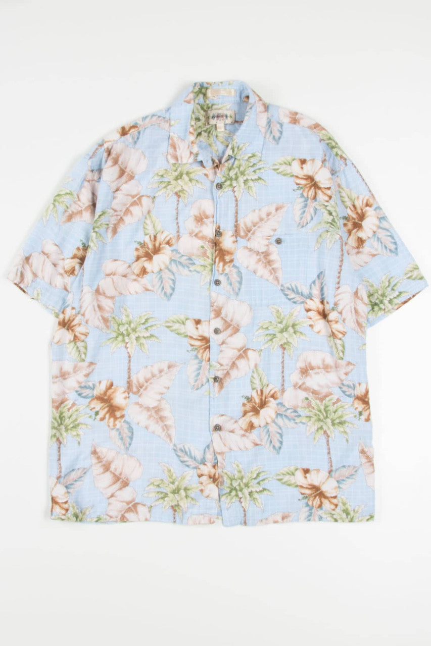 Vintage Floral Grid Hawaiian Shirt 2028