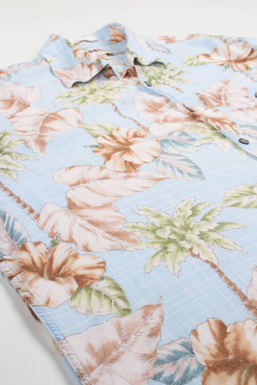 Vintage Floral Grid Hawaiian Shirt 2028