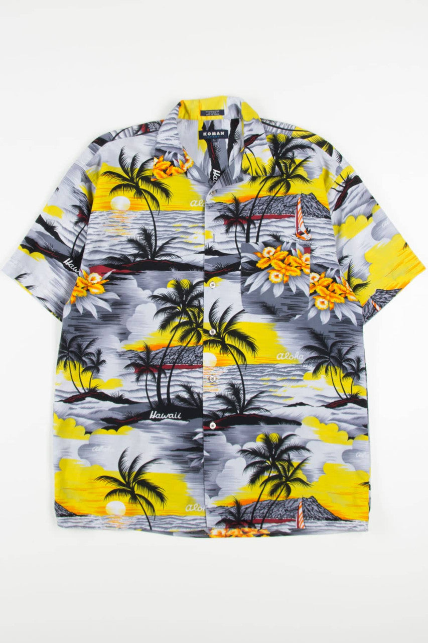 Vintage Sunset Island Hawaiian Shirt 2045