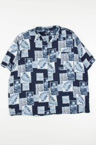 Blue Collage Hawaiian Shirt 2047