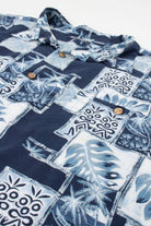Blue Collage Hawaiian Shirt 2047
