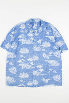 Island Maps Hawaiian Button Up Shirt 2056