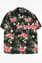 Vintage Black & Pink Hawaiian Shirt 2059