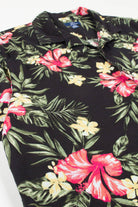 Vintage Black & Pink Hawaiian Shirt 2059