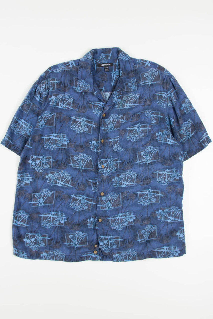Blue Hula Girl Hawaiian Shirt 2062
