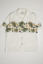 Vintage White Hibiscus Hawaiian Shirt 2069